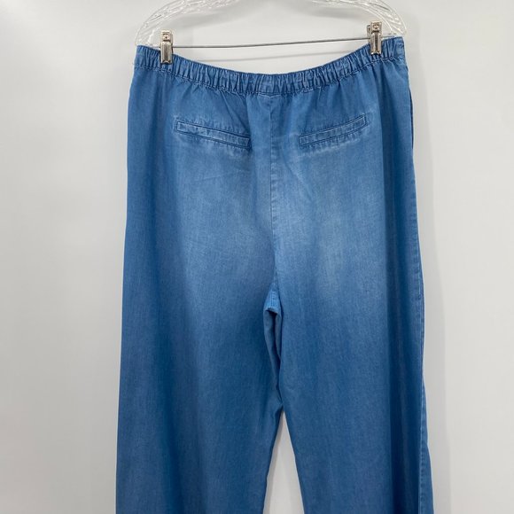 MERONA FLAIR BOTTOM PANTS BLUE WOMENS LARGE - Picture 3 of 7